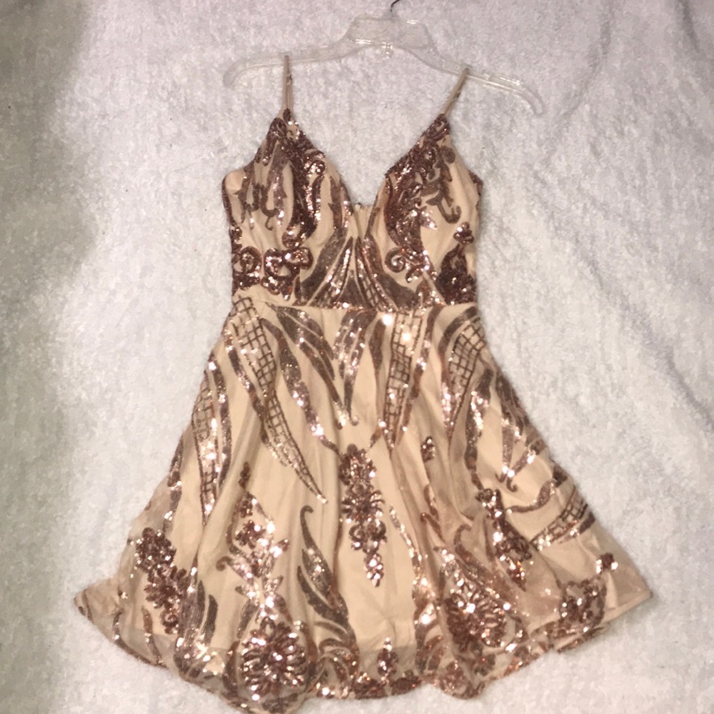 Dress windor short gold and rose gold
